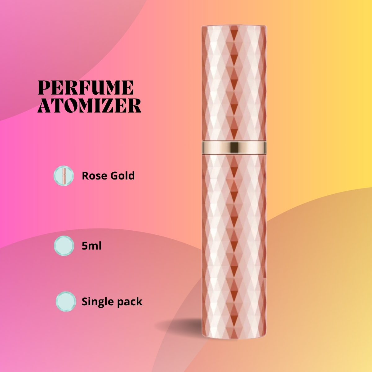 TonkinTen Refillable Perfume Atomizer 5ml leakproof mini spray bottle travel container buttom filling valve perfume bottle