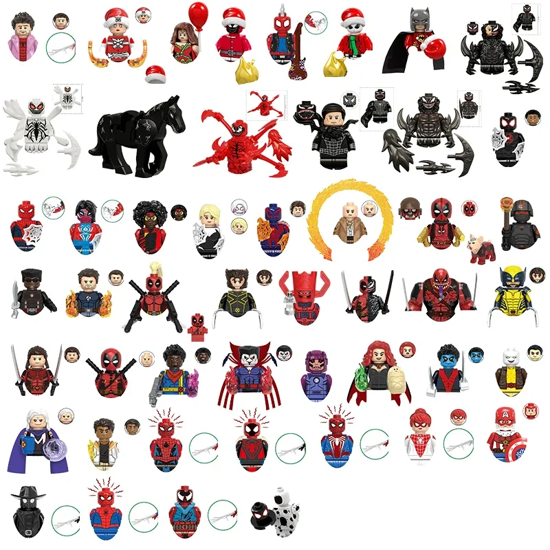 Building Blocks Hero Anime Bricks Dolls Toy Figures Assemble Blocks Children Gifts Marvel Christmas G0175 0172 0167 0126 0124