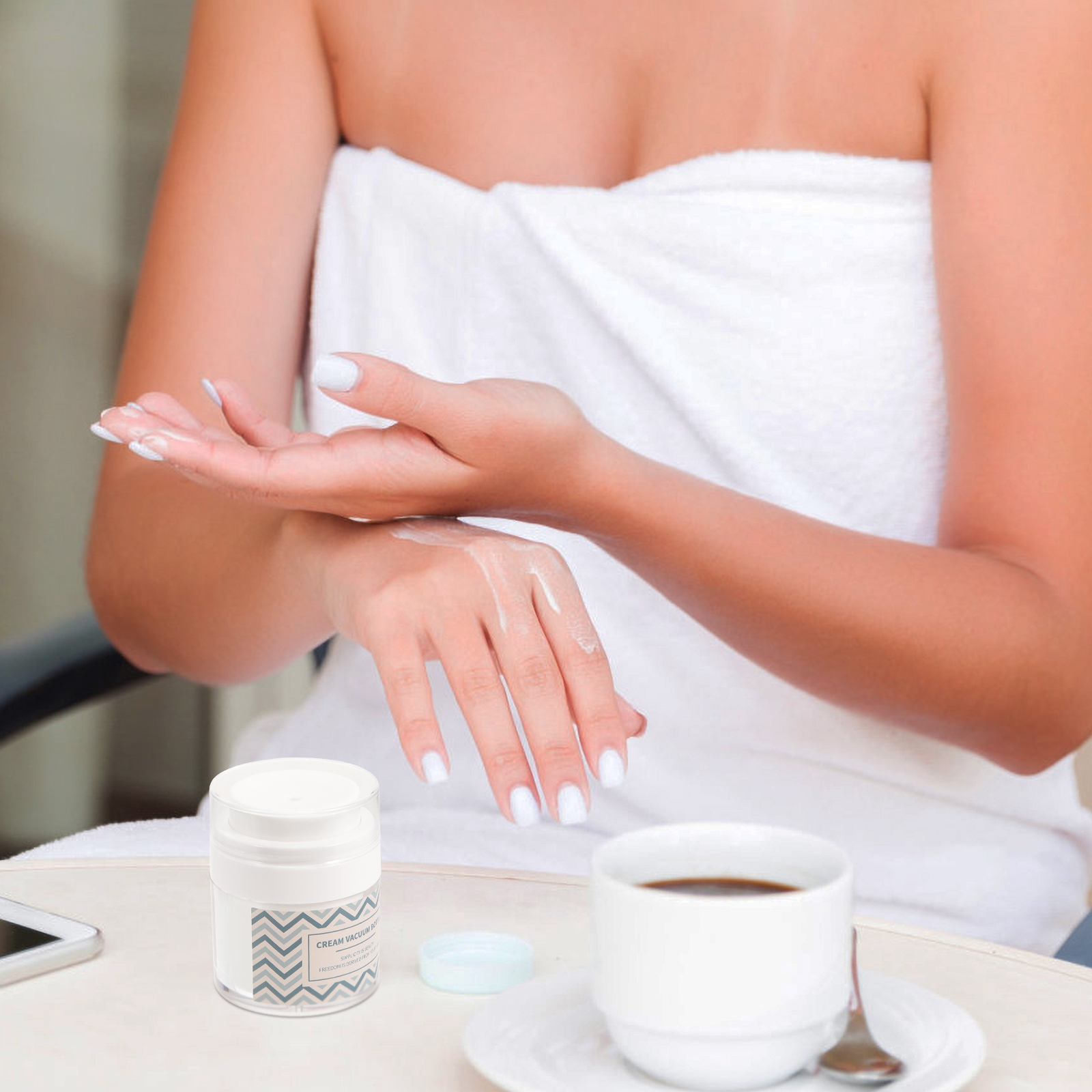 2pcs Skincare Containers Cream Bottle Lotion Refillable Travel Jars 30g Vacuum Jar Lightweight Durable Plastic Easy