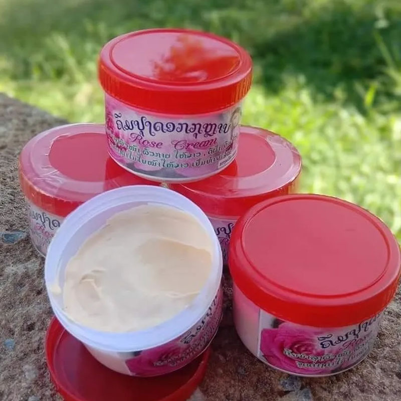 Thai Original Facial Bright White Remove Dull Skin Blemishes Spot Brightening Moisture Soft And Smooth Skin ไวท์เทนนิ่ง โรส ครีม