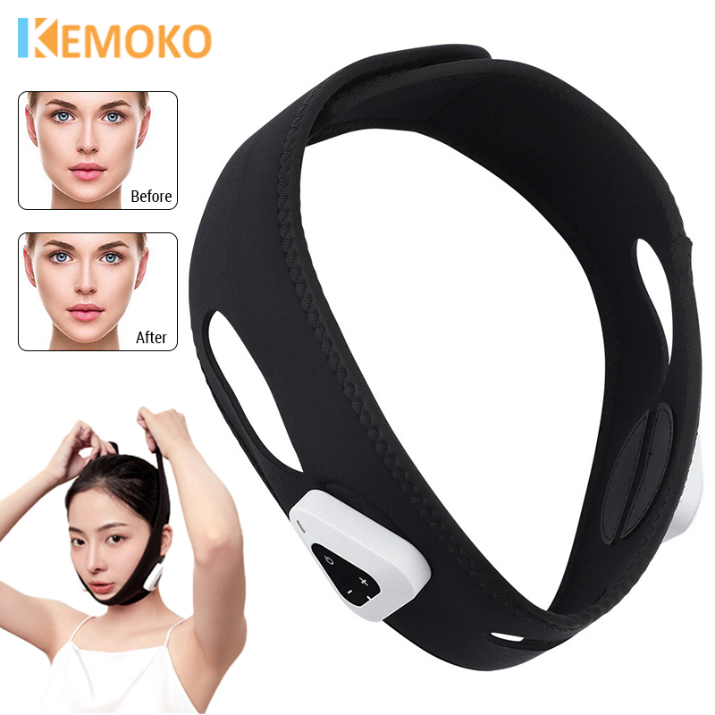 Electric EMS Facial Lifting Mask Reduce Double Chin Cheek Lift Up Belt Face Shape Face Slimming Massager Reduce Double Chin