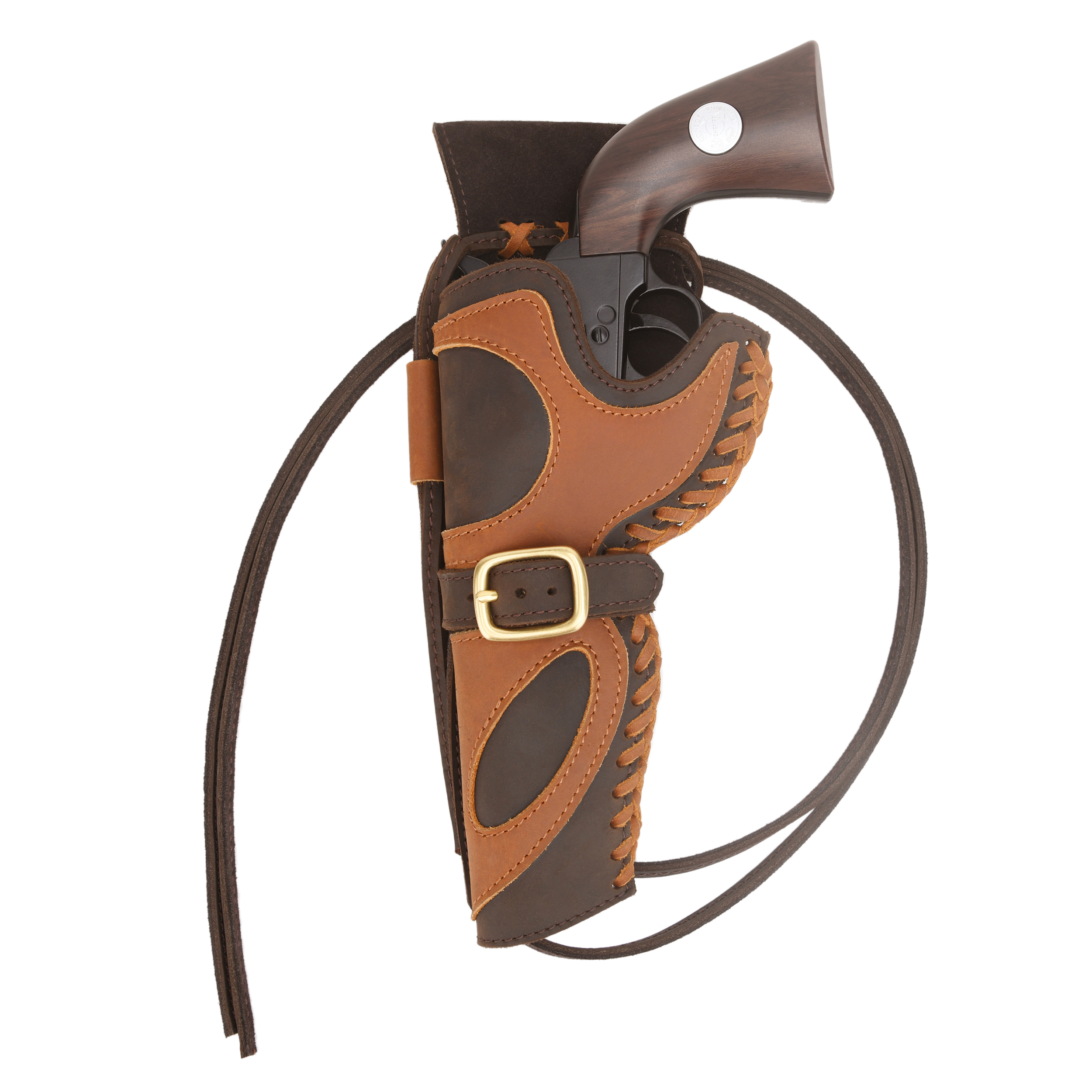 New Leather Western Revolver Holster, Ambidextrous Cowboy Gun Holsters for Revolvers