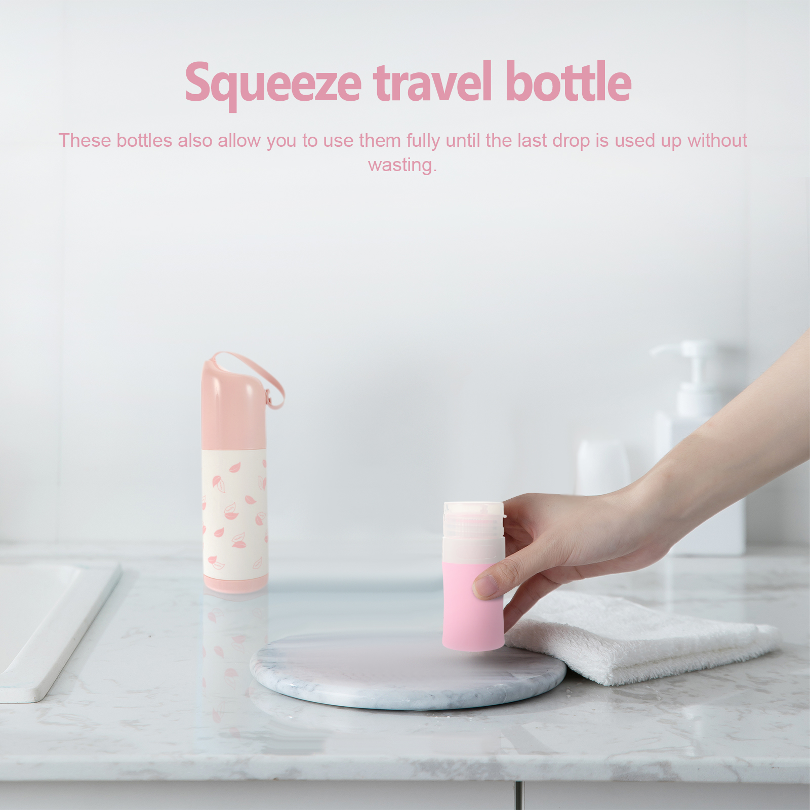 Travel Lotion Shampoo Storage Bottle Silicone Bottles Small Containers Size Pink Portable