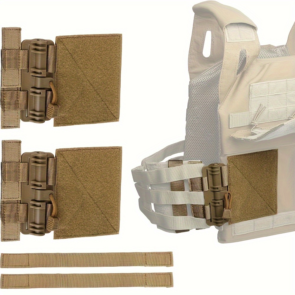 2PC Tactical Vest Buckle Kit With 2 Extra Webbing Straps, Durable Nylon MOLLE System For Tactical Hunting And Outdoor Sports