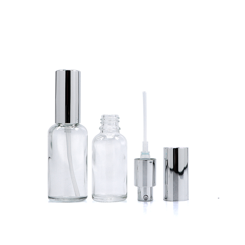 Clear Glass Perfume Bottle With Fine Mist Cap For Cosmetic Packaging Luxury Room Spray Lotion Bottle Clear Glass Spray Bottle