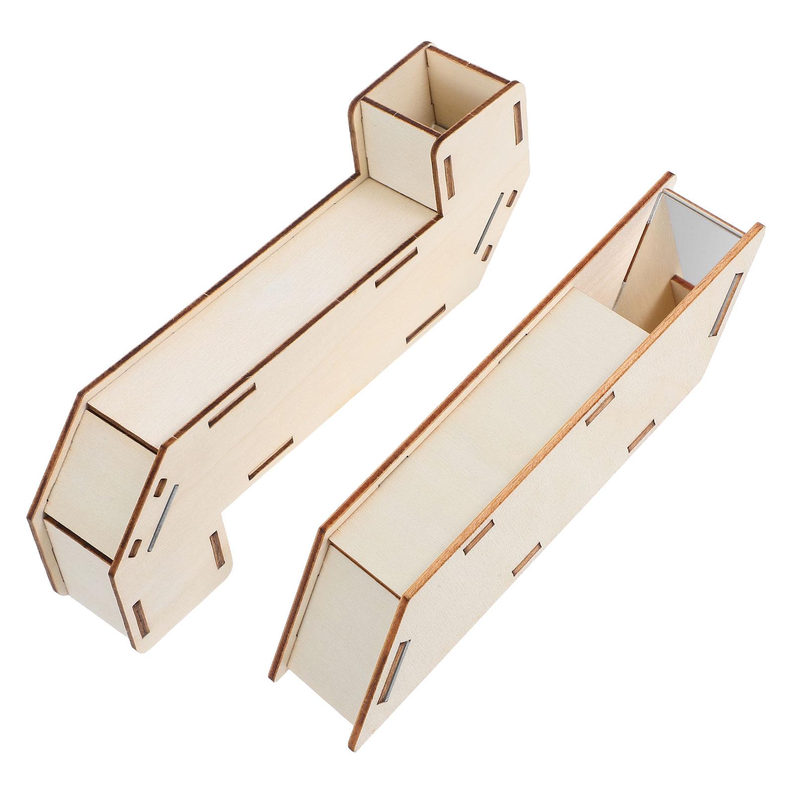 2 Sets Children Science Teaching Toys Kids Experiments Kits Educational Wooden DIY Periscope Physics Tools