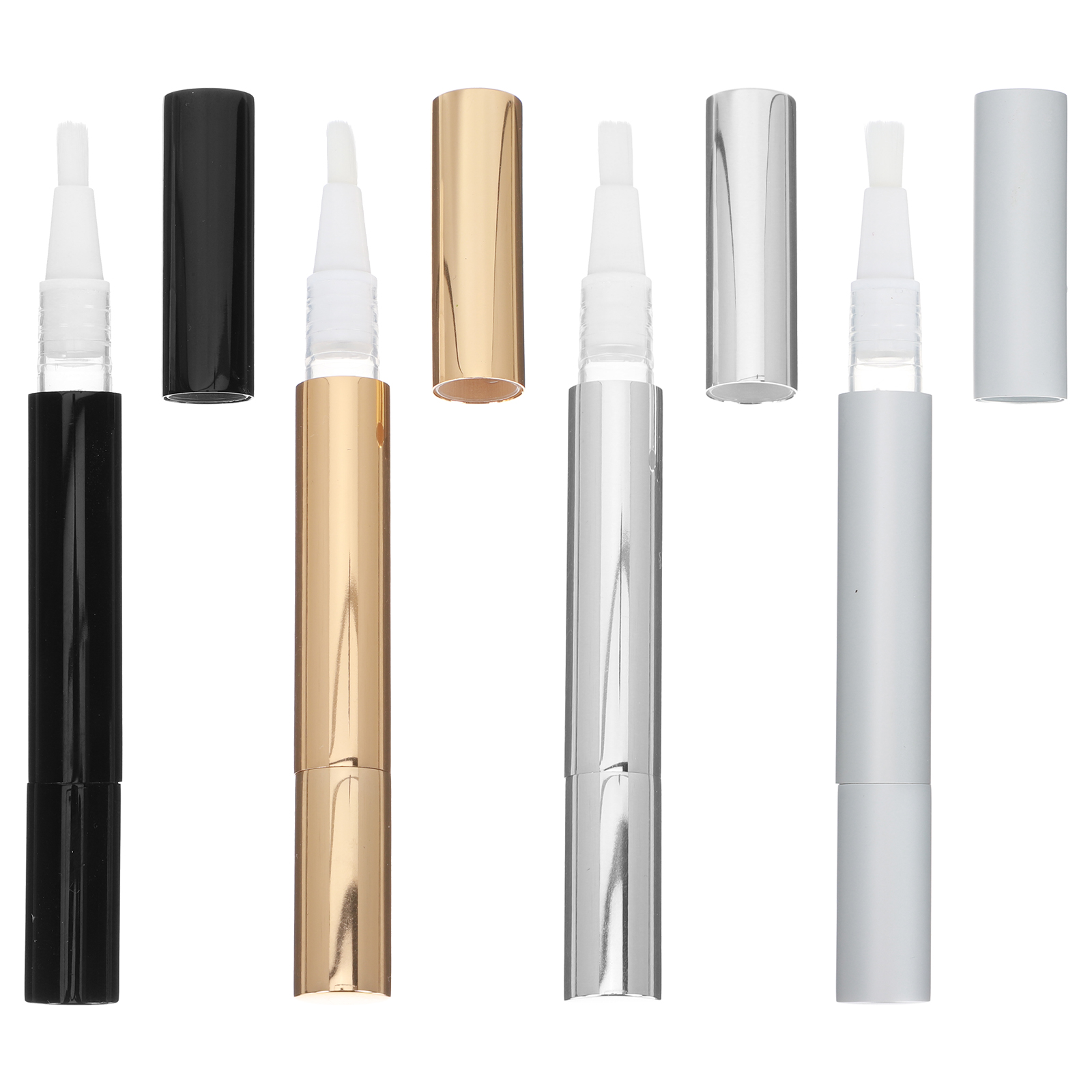 4pcs Eyeliner Tube Travel Empty Container Brow Growth Serum Nail Oil Pen Lightweight Portable Refill Bottle