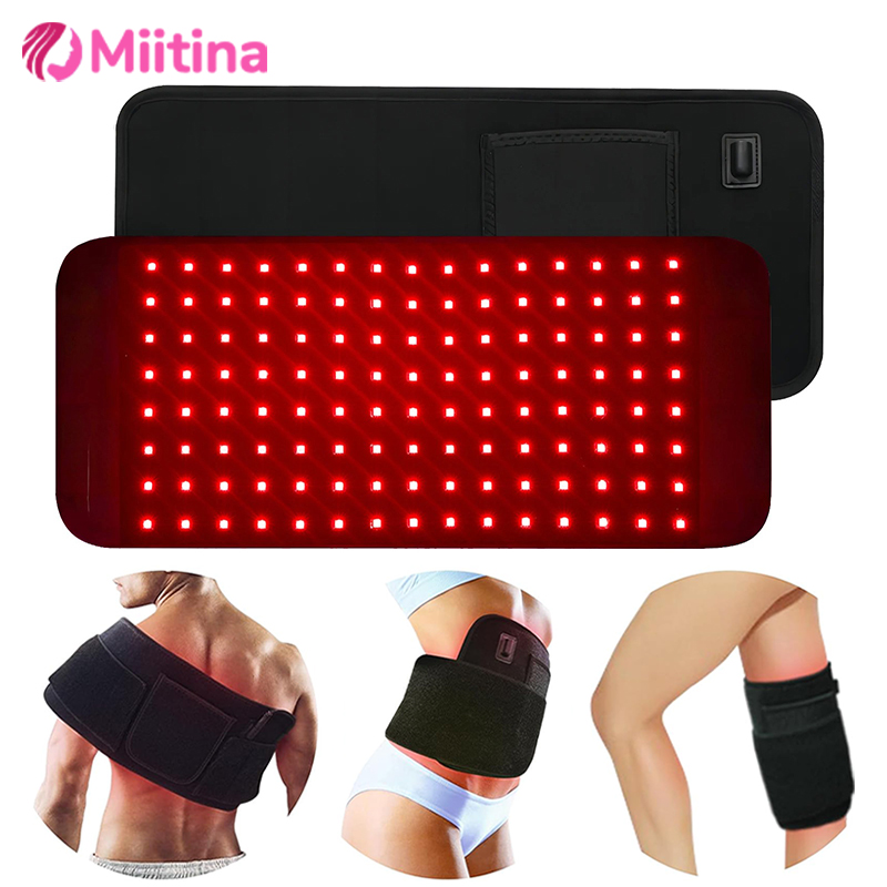 120PCS LED Infrared Light Therapy Pad 660&850nm Near Infrared Light Therapy Heating Pad for Body Relaxation Relief care Fatigue