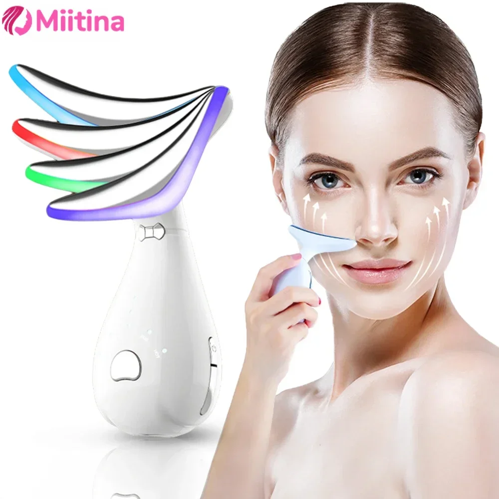 Neck Face Lifting Beauty Machine EMS Facial Anti Wrinkle Massager Skin Rejuvenation Thin Double Chin Vibrator Neck Beauty Tools