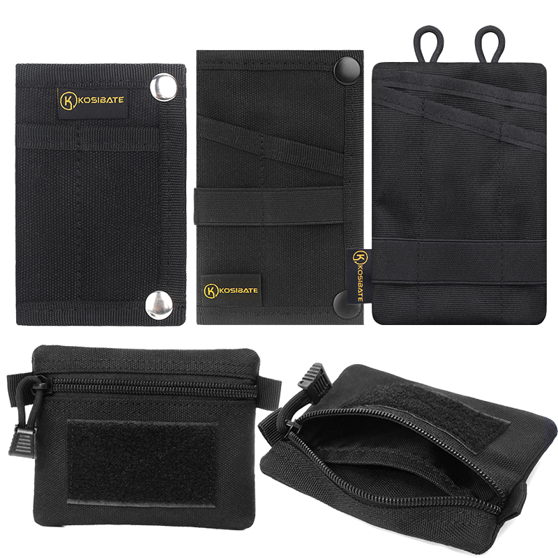 Tactical EDC Pouch Mini Wallet Card Key Holder Pouch Belt Waist Pack Camping Hiking Hunting shooting Outdoor Portable Coin Purse