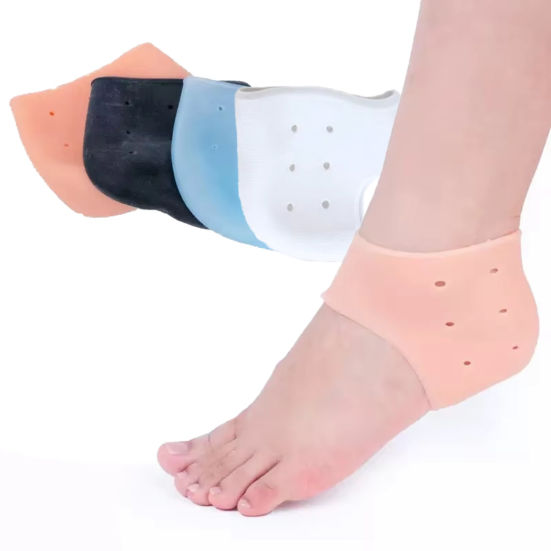 1/2/3/4 Pairs Silicone Foot Heel Socks Moisturizing Heel Silicone Socks Heel Silicone Protective Foot Cushion Elastic Socks