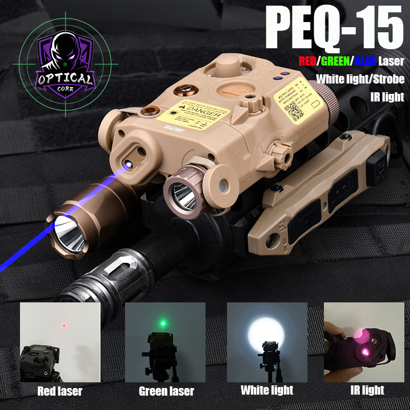 WADSN Tactical PEQ 15 PEQ-15 SF SureFir M300 M600 Scout Light LED Flashlight Airsoft Accsesories Red Dot Green Blue Laser Indica