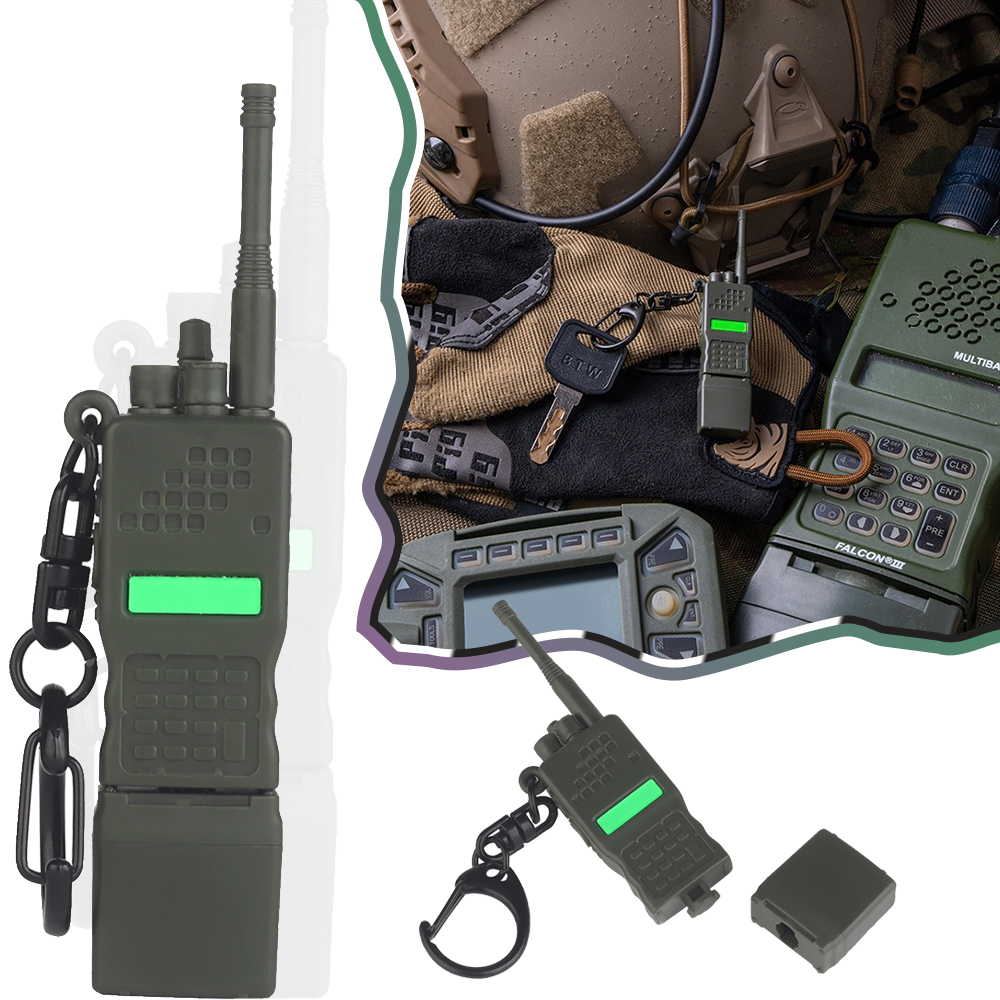 Tactical PRC152 keychain Airsoft Handheld Speaker Microphone Walkie Talkie Model Paintball Backpack Key Decoration Pendant