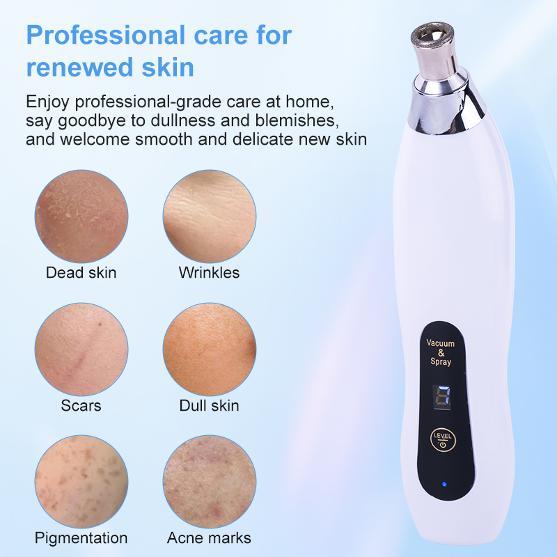 2025 New Multi-functional Skin Polisher Moisturizing Spray Machine - 9 Attachments for Facial and Body Exfoliation Skin Care