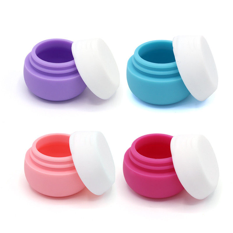 1PC 20ML Silicone Travel Portable Lotion Cream Box Refillable Bottle Cosmetic Foundation Cream Pill Macaron Storage Box
