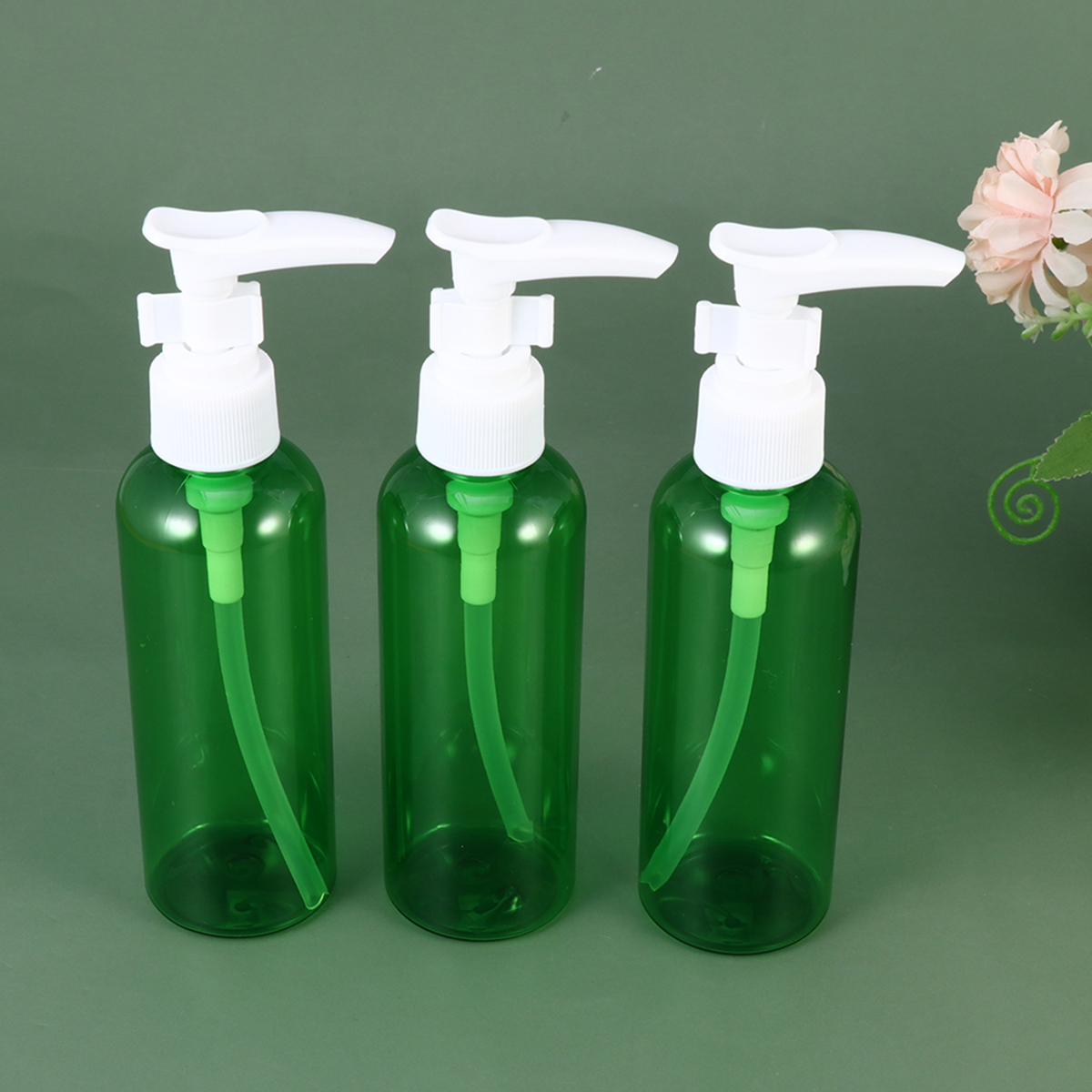 10 Pcs Dispenser Pump Lotion Bottle with Round Shoulder Spigot Travel Shampoo Emulsion Mini Hand