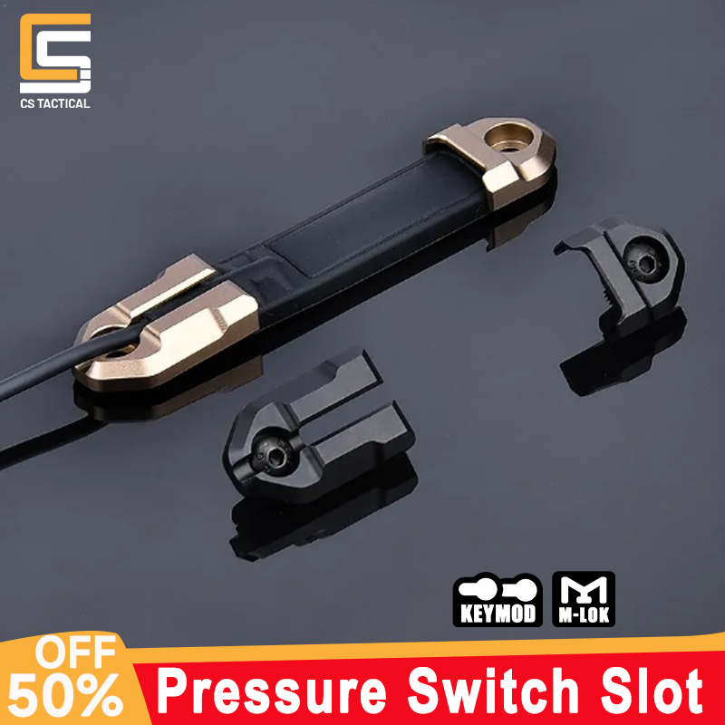 Tactical Pressure Remote Switch Fixing Slot Tactical Flashlight accessories Switch Fit Keymod M-Lok Pica For DBAL PEQ M600 M300
