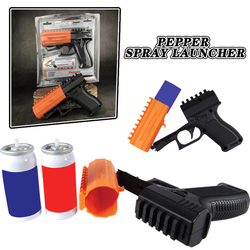 Pepper Spray Launcher Anti-Wolf Spray Self-Defense Launcher Polyester Plastic Water Column Spray Type Spray Gun For Riot Control