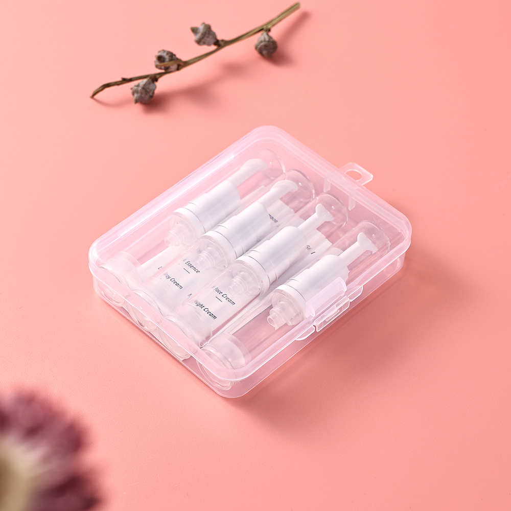 4 Pcs 5ml Travel Airless Pump Bottles Empty Vacuum Lotion Bottles Cosmetic Cream Pump Bottles Eye Serum Vacuum Bottles for DIY