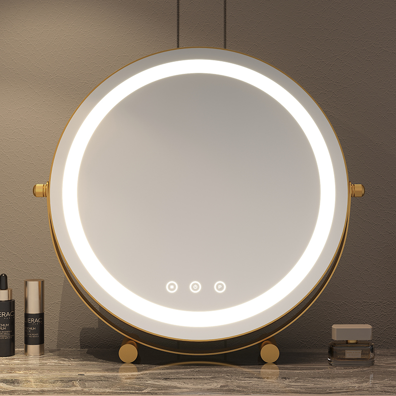 Makeup Mirror with Led Light Portable Traveling Vanity Mirroir with 15X Magnifying Cosmetics Mirror Gift for Bedroom home Girls