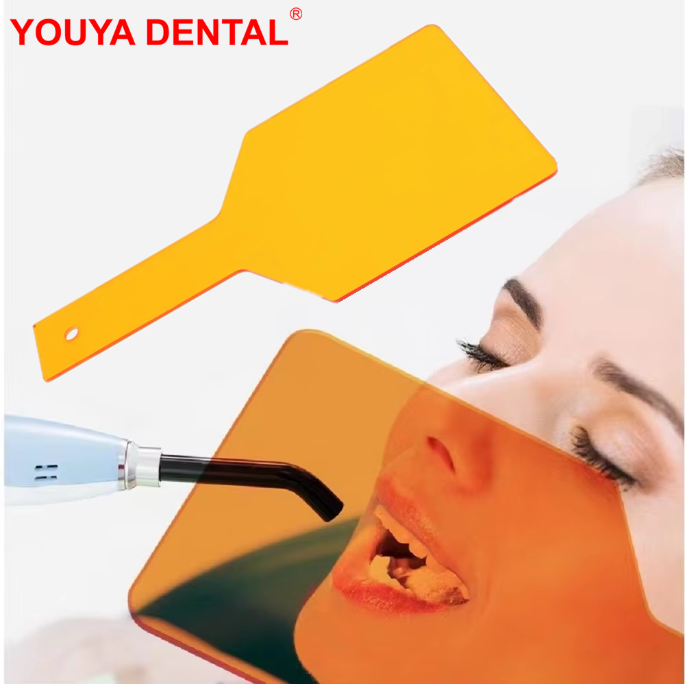 1pcs Dental Shield Plate Handheld LED Curing Light Shield Eye-protective Board Light Filter Paddle Dentist Teeth Whitening Tools