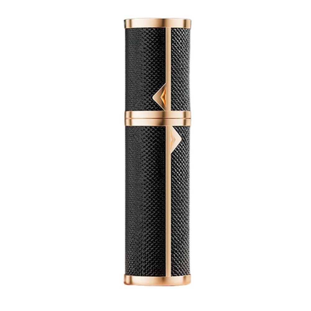 Luxury Bottom-filled Bottle Fragrance Aluminum 5ml Real Leather Spray Bottle Self-pumping Cologne Moisturizer Atomizer