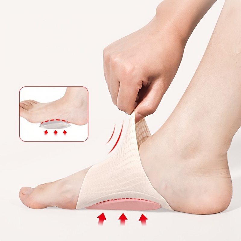 2 Pcs Ultra-Soft Flat Foot Arch Correctors - Provides  Arch Support, Anti-Slip Grip, and Relieves Collapsed Arches Pain - Breath