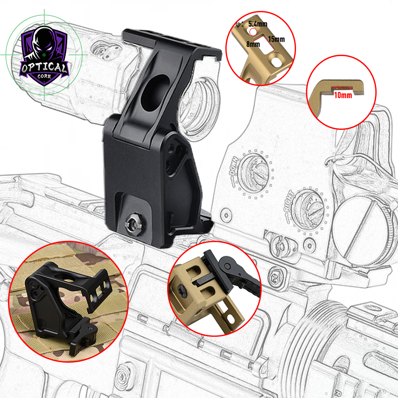 Tactical Metal FAST G33 Magnifier MOUNT Sight Baser Hunting Aiming Scope Mount Set Optical Folding Auxiliary Sight Accessory
