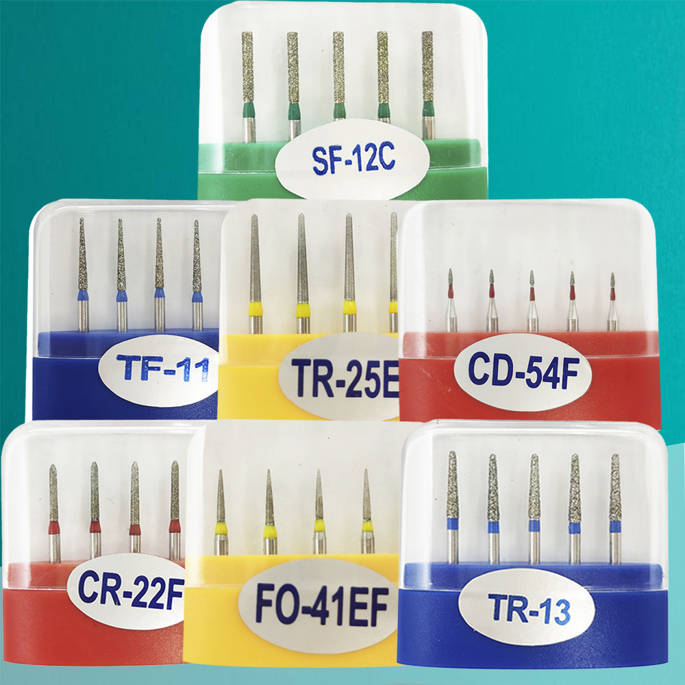 Diamond Coated Turning Needles for Dental High Speed Handpieces Precision Grinding Shaping Ceramic Composite Restorations