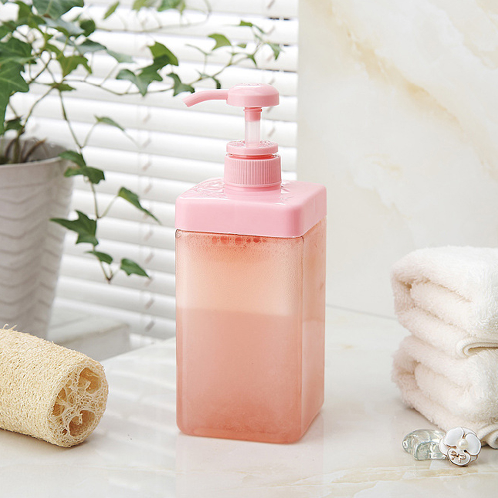 2 pcs Large Capacity Plastic Pump Bottles Refillable Travel Size For Baby Shampoo Lotion Liquid Soap Toiletries Container