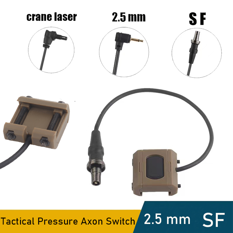 Tactical Recon Light Lightweight Pressure Switch Tactical Pressure Axon Switch, Crane Laser/SF/2.5 Rear Plug, DBAL, PEQ, NGAL