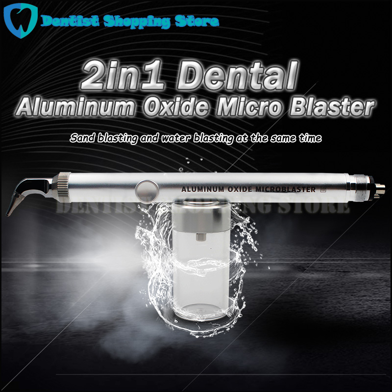 2in1 Dental Aluminum Oxide Micro blaster/Dental Alumina Air Abrasion Polisher Microetcher Sandblasting With Water Spray