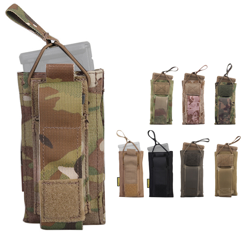 Emersongear 5.56 Pistol Single Open Top Magazine Pouch Tactical Molle Modular Mag Bag Emerson Carrier Hunting M4 M16 AK Rifle