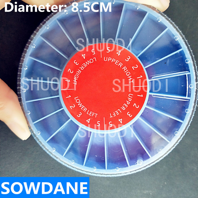 22 slots of Round Container Box for Dental Orthodontic Brackets Buccal Tubes Storage Box ( Price not includes the bracket )