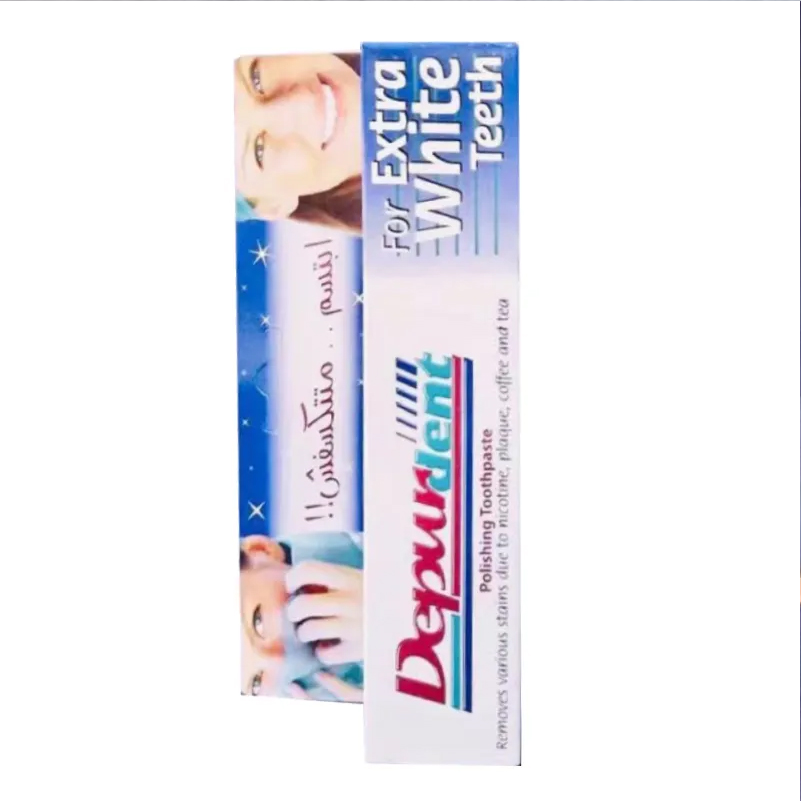 Depurdent Extra White Professional Whitening, Polishing Tartar Stain Removal, Whiter Freshens Breath 50g Bottle