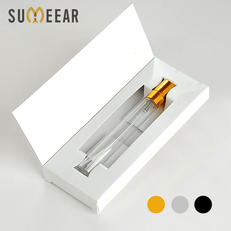 50Pieces/Lot 10ML Perfume Bottle With Customizable Logo Paper Boxes Empty Atomizer Spray Glass Perfume Bottle