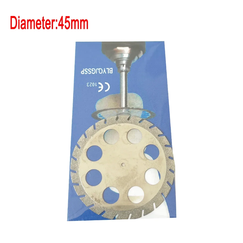 AG 5PCS Dental lab Double Sided Diamond Cutting Disc 45/50mm for separating polishing ceramic crown plaster or jade