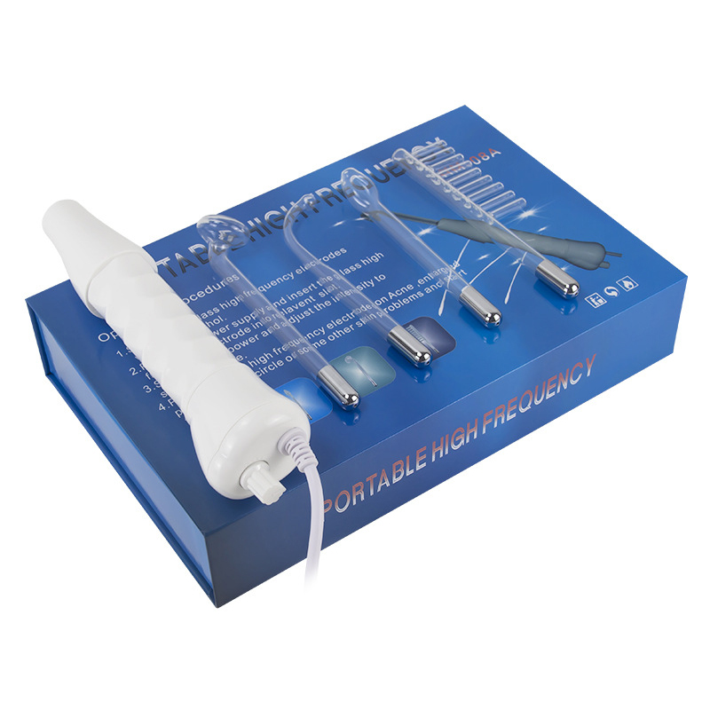 New Electrodes for High Frequency Glass Tube Facial Body Wand Skin Care Ance Spot Wrinkle Removal Spa Beauty Glass Tubes US Plug