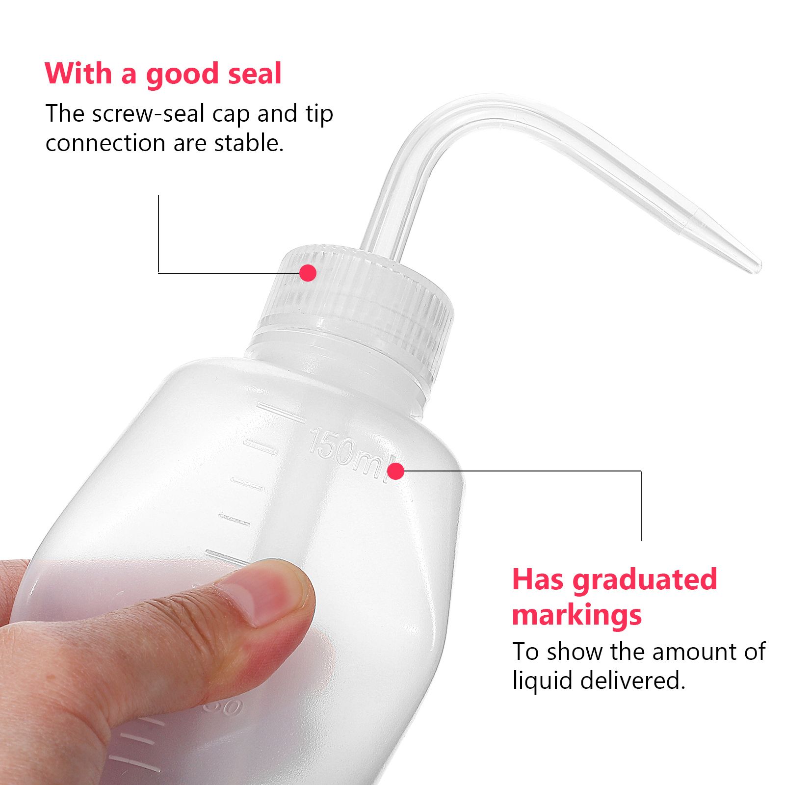 Long  Mouth Sprayer Bottle Plastic Squeeze Bottles Plant Watering Eyelashes Cleaning Bottle Eyelashes Grafting Lash Wash Bottles