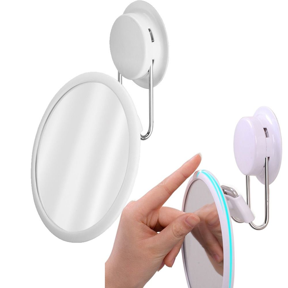 360 Degree Rotation Suction Cup Makeup Mirror Waterproof Adjustable Hanging Round Mirror Removable Reusable
