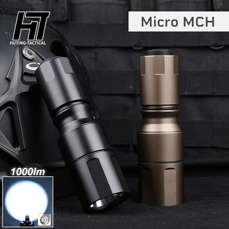 Tactical Micro MCH Flashlight Cloud defensive Handheld LED Portable Torch 1000lm Hunting Outdoor Weapon Helmet Light Camping