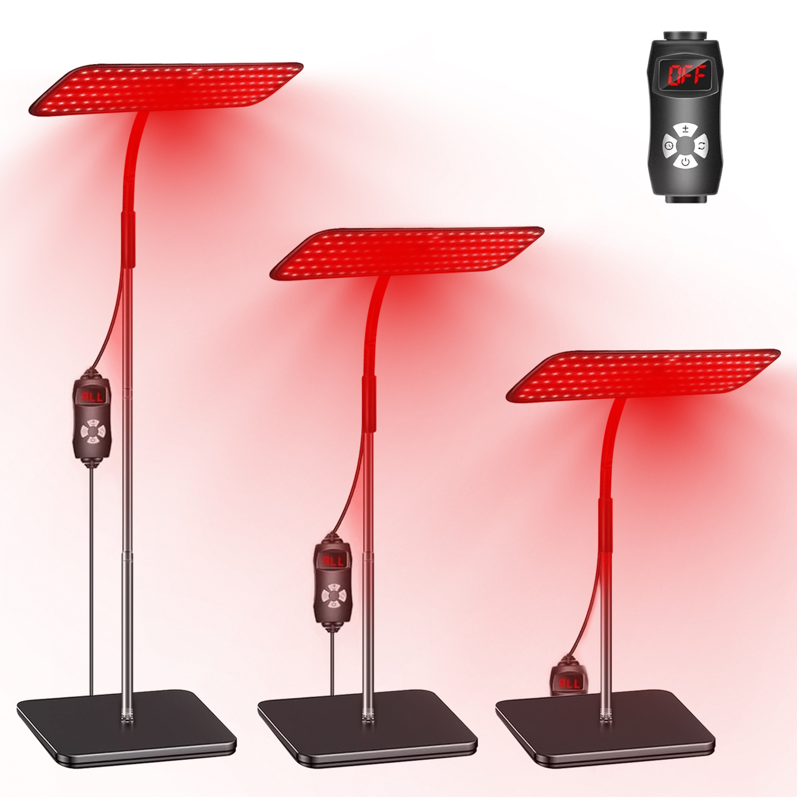 660nm 850nm LED Red Light Therapy Panel with Stand Near Infrared Therapy Lamp Devices for Body Pain Relief and Skin Care