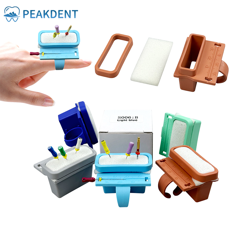 Dental Endo File Block Endo File Holder Rulers Root Canal Finger Ring Endodontic Finger Measuring Instruments Dentist Tools