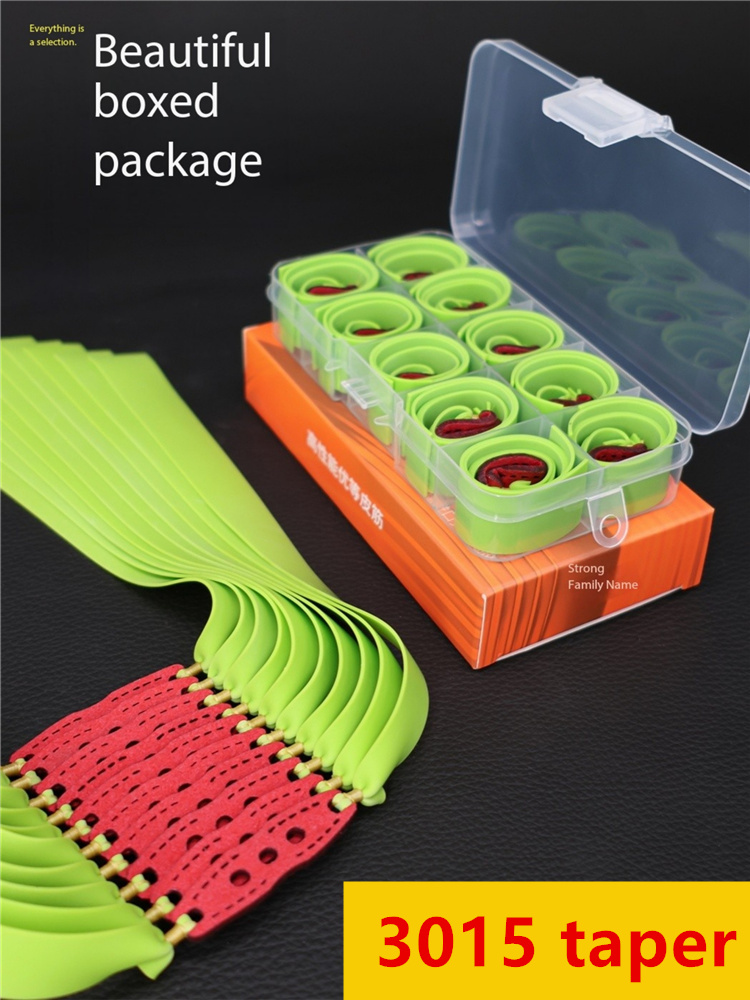Bow Arc Master 3015 Taper Fourth Generation, Boxed Flat Rubber Bands, Thickened, Highly Elastic, Durable Slingshot Hunting