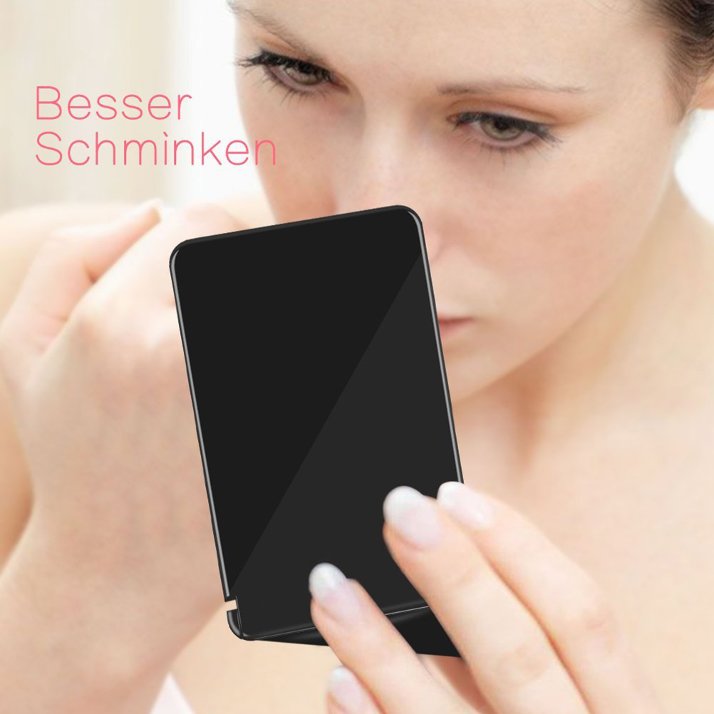 LED Vanity Mirror Lights Foldable Lighted Makeup Mirror 360 Rotation Portable Bathroom Accessory for Dark with