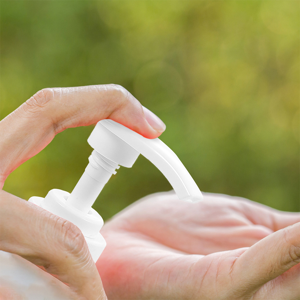 6 Pcs Press Pump Head Shampoo Bottle Dispenser White Plastic Lotion Pump For Hand Soap Shower Gel Suitable Various Products