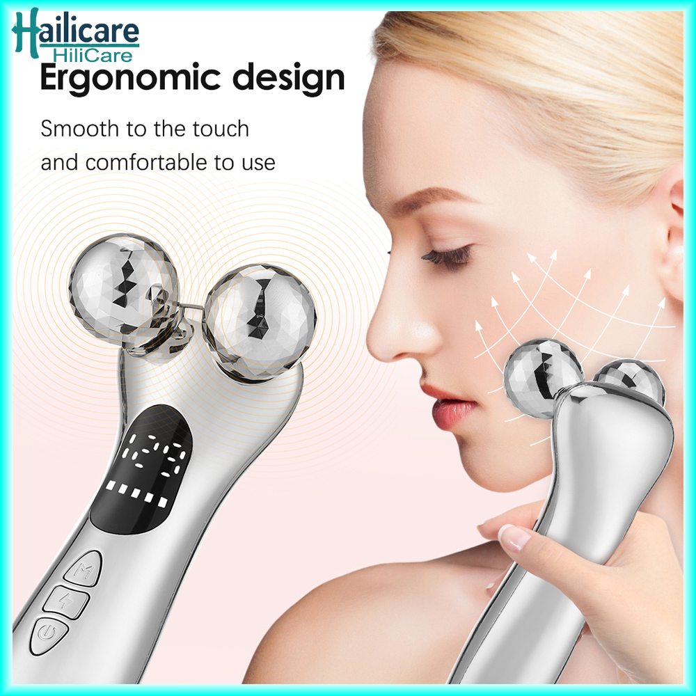 Electric Facial Micro-current Beauty Instrument Low Frequency Pulse Massager Roller Massage Device Firming and Lifting Skin Fade