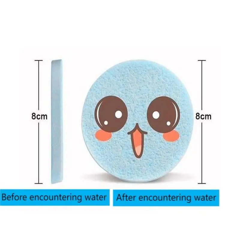 Manufacturer wholesale pressure strip facial cleanser foam water seaweed massage cleansing sponge foam can be reused