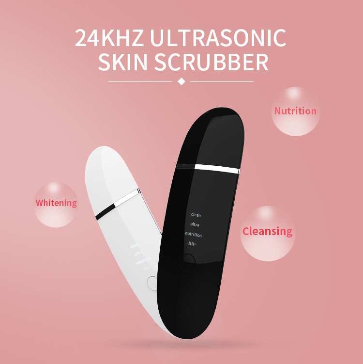 28KHz Ultrasonic Skin Scrubber Professional Mini Portable Wireless Ion Face Peeling Beauty Machine Personal Skin Care Device