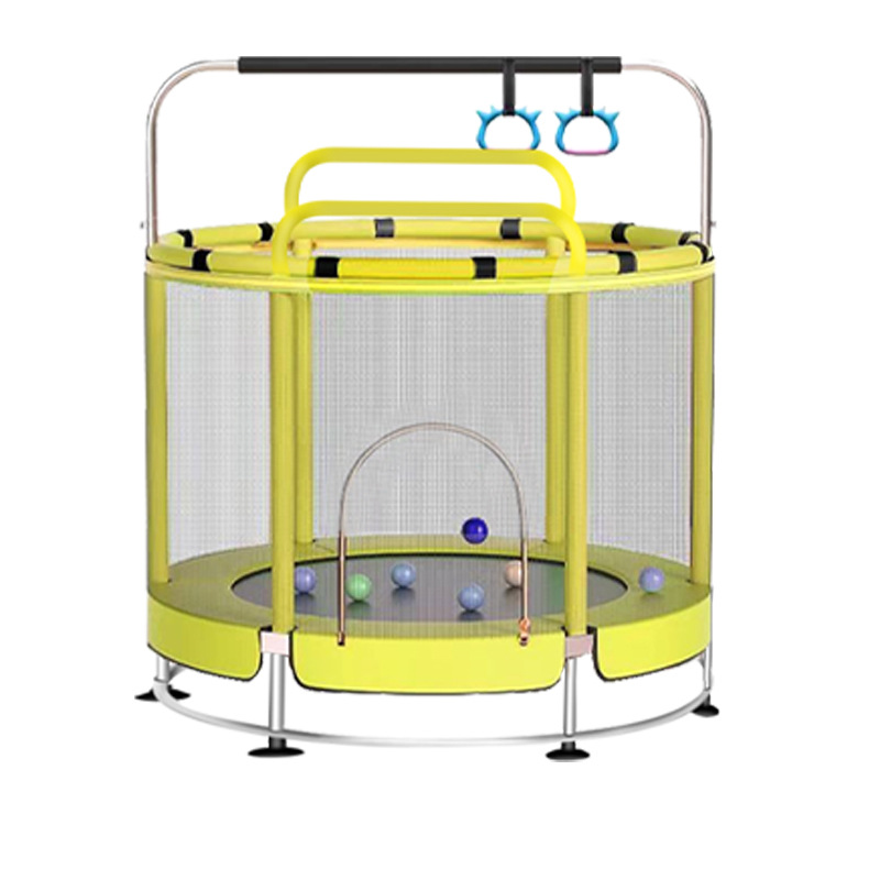 Trampoline household 's indoor small  rubbing family bouncing bed with protective net outdoor